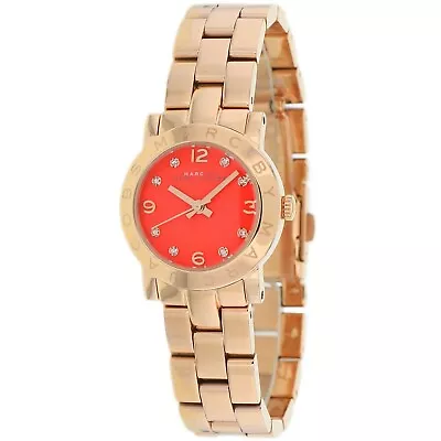 Marc Jacobs Amy Mini Orange Dial Rose Gold-tone Ladies Watch MBM3305 • $139.95