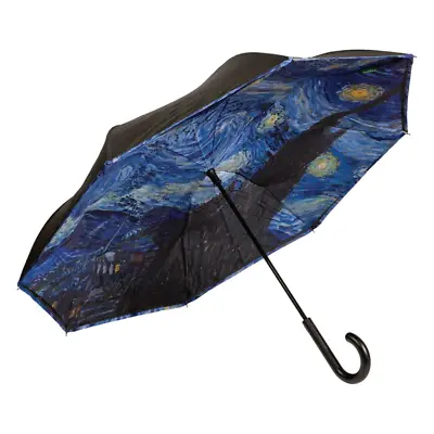 UPF50+ Clifton Outside-In Inverted Reverse Van Gogh Starry Night Umbrella • $64.95