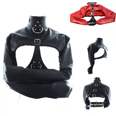$36.89 • Buy US Asylum Straight Jacket Costume Female PU Leather Body Harness Straight Jacket