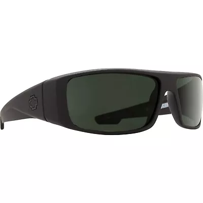 NWOB Mens Spy+Logan Sunglasses $155 Soft Matte Black Frame Grey Green Polar Lens • $108.50