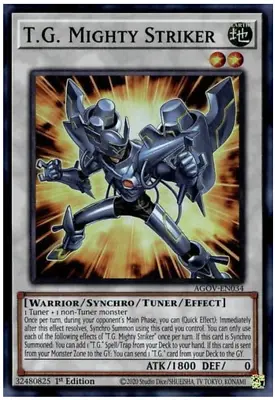 Yugioh! - T.G. Mighty Striker - AGOV-EN034 - Super Rare - 1st Ed - NM/M -NEW • $0.99