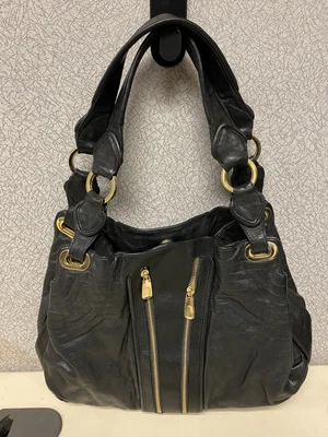 $3 • Buy NWOT Treesje Black Leather Large Hobo Bag