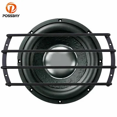 Pair Black 12 Inch CAR Bar Speaker Metal Sub Woofer Subwoofer Grill Cover Shelf • $24.94