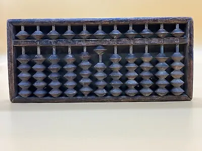 Japanese Abacus Vintage Wooden Soroban 11 Digits Calculator • $55