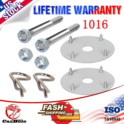 4 Long Chrome Plated Hood And Deck Pins Pins Plate Lock Clips Kit HDP1000(1016 ) • $10.74
