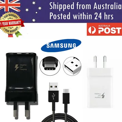 Genuine Samsung Fast Charger AC Wall Adapter USB C Type-C S8/S9/S10/Note 8/9/10 • $15.99