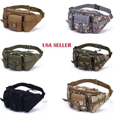 Tactical Fanny Pack Bumbag Waist Bag Military Hip Belt Outdoor Hiking Fishing • $9.99