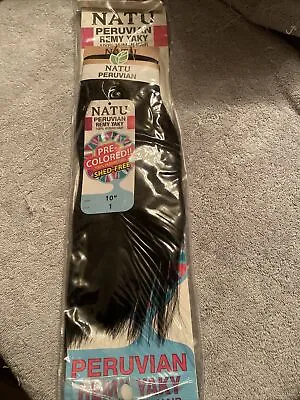 NATU Peruvian Remy Yaky 100% Human Hair Color:1  10” • $12.99