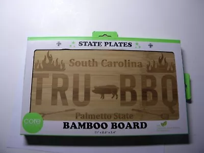 South Carolina   TRU BBQ  Bamboo Board State License Plate Wall Decor • $9.99