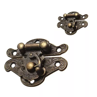 $10.99 • Buy Antique Retro Vintage Decorative Latch Wooden Jewelry Box Hasp Pad Chest Lock 