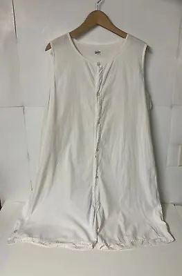 Antique Victorian Edwardian Split Drawers White Cotton Grandmas Nightgown • $29.99