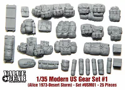 1/35 USA Modern Stowage Set #1 (Desert Storm Alice) - Value Gear Stowage 25pcs • $17