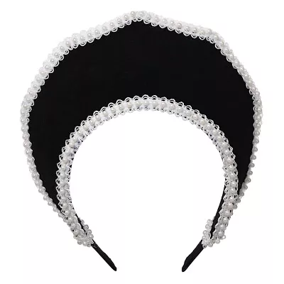 £15.59 • Buy Renaissance Lady Tudor Headpiece Medieval Royal French Hood Coronet Solid Colors