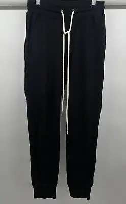 Bassike Tapered Drawstring Pants Black Small  Women’s 100% Cotton Pockets • $45.99