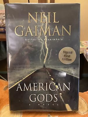 $250 • Buy Signed Neil Gaiman American Gods: A Novel Hardcover Limited First Edition VF+