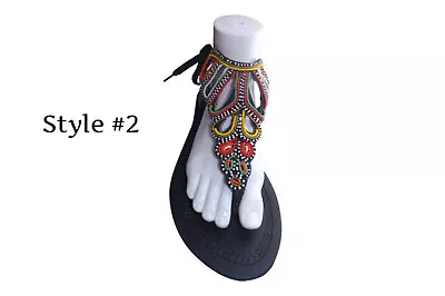 African Maasai Beaded Sandals-Style #2 • $23