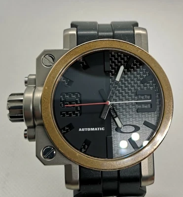 $2045.89 • Buy Oakley Gearbox Watch Automatic Rubber Band Mm Doubletap Minute Machine  Timebomb