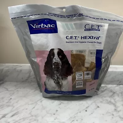 VIRBAC C.E.T.HEXTRA PREMIUM ORAL HYGIENE CHEWS FOR MED. (26-50 Lbs) DOGS 12.8oz • $19.79