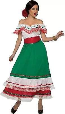 Fiesta Dress Mexican Cinco De Mayo Party Fancy Dress Up Halloween Adult Costume • $40.95