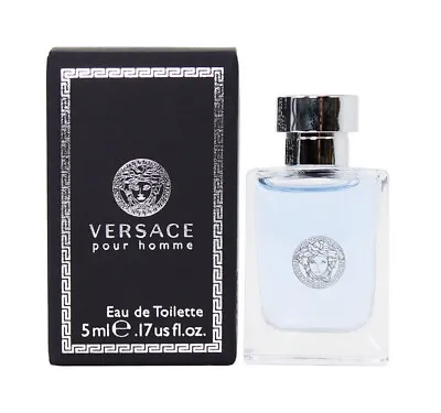 Versace Pour Homme Men Mini 0.17 Oz 5 Ml Eau De Toilette Dab-On Splash Nib • $10.24