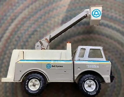 Vintage Mighty Tonka LARGE Bell Telephone System Bucket Truck Steel 1978 #54760 • $39.99