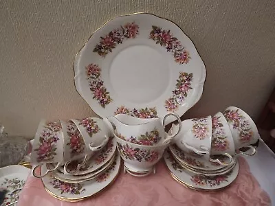 Colclough Wayside No 8561 - 21 Piece Teaset - Porcelain China - England • £35