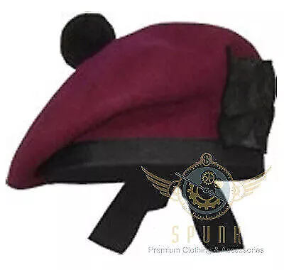 Scottish Military Bonnet Tam O Shanter Hat Beret Balmoral Army Cap Scott's Hat • $26.99