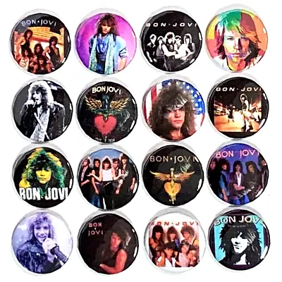Bon Jovi Classic Hard Rock Band Hair Metal Music Buttons Pins 1  Pinbacks New • $9.99