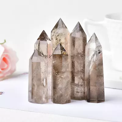 Smoky Quartz Tower Crystal Obelisk Point Wand Healing Gemstone Reiki Natural • $12.99