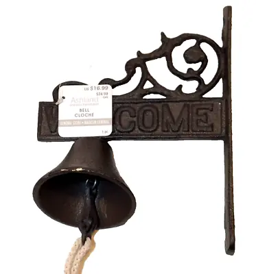 Decorative Cast Iron Rustic Style Farm Wall Gate Entry Door Welcome Bell Sign • $15.99