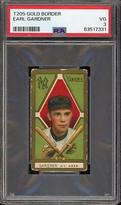 1911 T205 Gold Border Baseball Earl Gardner PSA 3 • $85