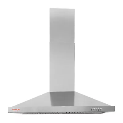 VEVOR 30  Wall Mount Range Hood Ductless Kitchen Vent Stainless Steel 3 Speed • $109.61