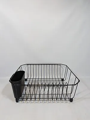 VINTAGE COATED WIRE Black DISH DRAINER DRYING RACK 15 X 13 X 6  RUBBERMAID  • $39