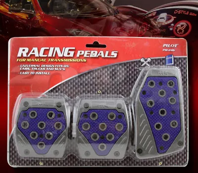 Gray Blue M/t Clutch Brake Gas Pedal Pads For Fiesta Focus Mustang F150 Ranger • $12.99