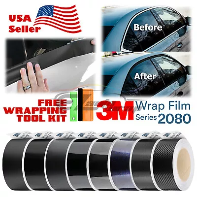 3M 2080 Black Vinyl Wrap Roll Kit Blackout Chrome Delete1 Window Trim Door Trim • $14.99