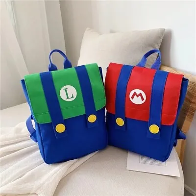£12.39 • Buy Cartoon Super Mario Bros Backpack Boy Girls School Bags Nylon Travel Backpack UK