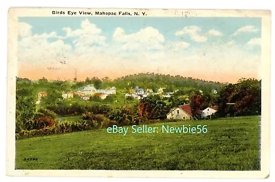 Mahopac Falls NY - BIRDSEYE VIEW OF HAMLET - Postcard Putnam County • $7.50