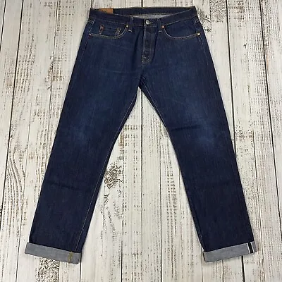 J.brand Mens Tyler Perfect Slim Selvage Denim Dark Wash Raw Button Fly Usa Sz 36 • $51.99