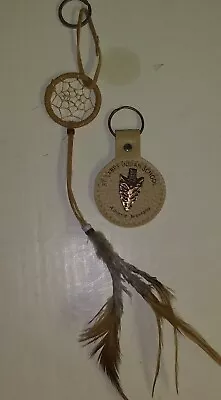 Lot Of 2 Key Rings Dream Catcher & Leather/Arrowhead St. Labre Montana • $11.11