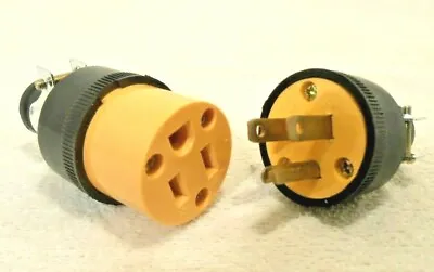 $6.99 • Buy 2 End Plugs  1-m,1-f Extension Cord Replacement End Plugs 125v,15a  