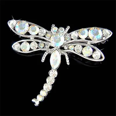 £42.46 • Buy DRAGONFLY~ Made With Swarovski Crystal Bridal Wedding Bouquet Insect Pin Brooch