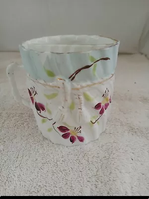 Moustache/Tea Strainer Cup Porcelain Hand Painted  3.5  Tall Unbranded Victorian • $11.99