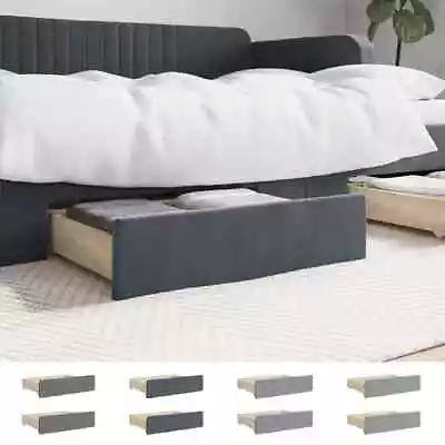 Bed Storage Drawers Bedroom Underbed Organiser 2 Pcs Engineered Wood VidaXL • £51.99