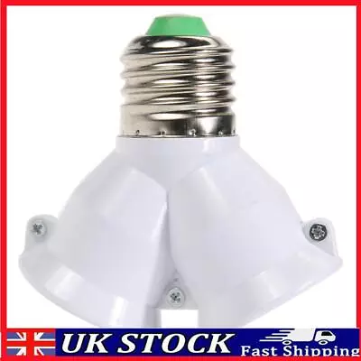 2Pcs 2 In 1 E27 Lamp Socket Splitter Adapter Light Bulb Base Stand Holder • £5.09