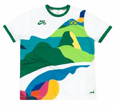 $119.99 • Buy Nike SB X Parra 'Brazil Federation Kit' Jersey White/Clover Size M/L NWT