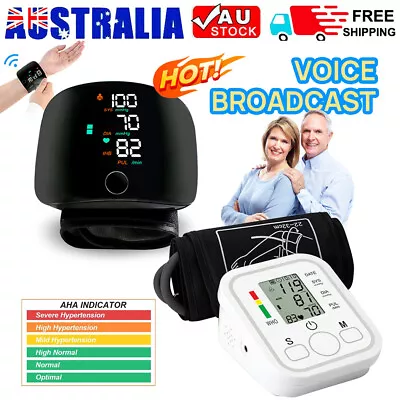 LED Digital Wrist Blood Pressure Monitor BP Monitor Cuff Heart Rate Monitor • $20.99