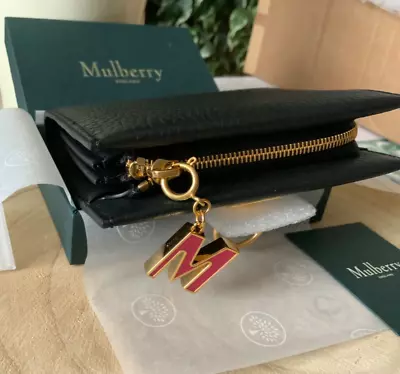 MULBERRY Berry Purse Zip Puller Letter M RRP £65 Keyring Enamel • £57.99