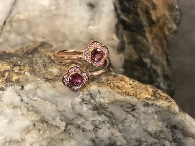 £150 • Buy Official Welsh Clogau 9ct Rose Gold Jewel Bloom Ring £390 Off! SIZE P