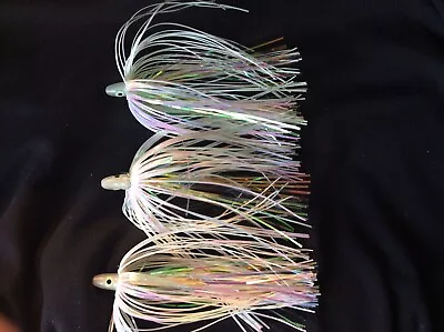 High Percentage Silicone/Mylar Salmon Trolling Flies Pack Of 3- 4” Unrigged • $15