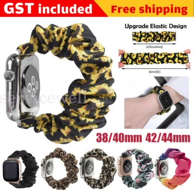$9.09 • Buy Scrunchie Elastic Watch Straps Watchband For Apple Watch Band Series 7 6 5 4 3 2